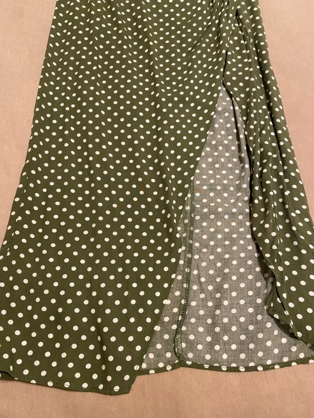 Strappy Zara Green Polka Dot Maxi Dress Sz S - GREAT CONDITION! - Picture 5 of 8